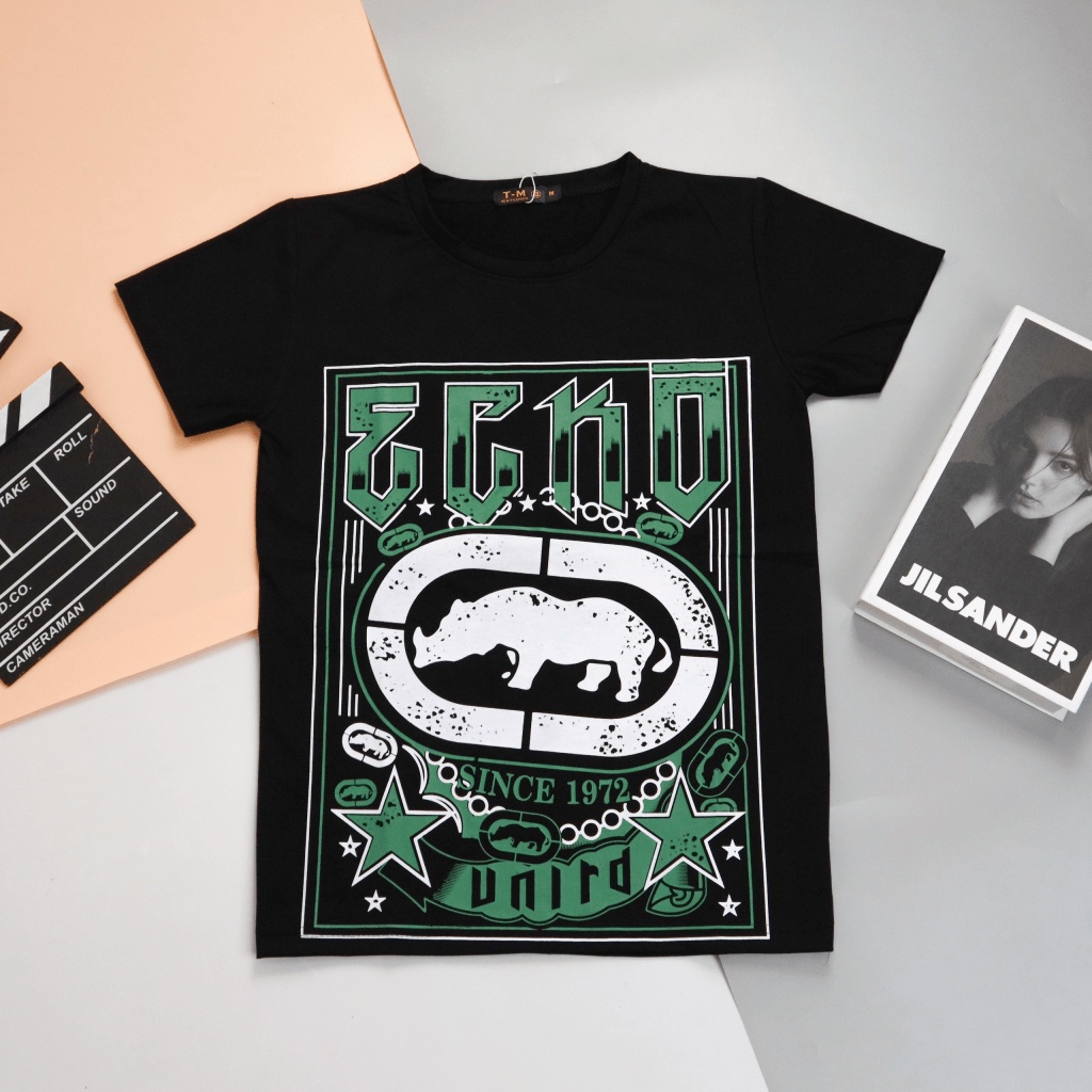 ÁO THUN NAM CỔ TRÒN HỌA TIÊT TÊ GIÁC ECKOM ĐẸP MÀU SẮC TƯƠI SÁNG CHẤT THUN COTTON CAO CẤP