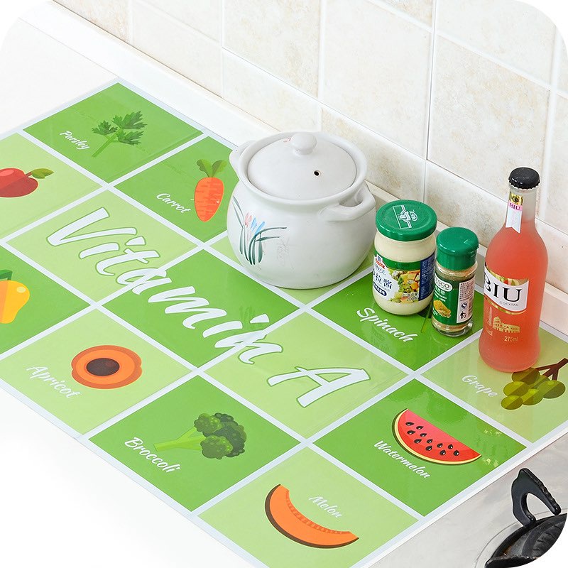 Giấy dán tường nhà bếp, miếng dán bếp chống bắn dầu mỡ, chịu nhiệt cao Decal Dán Bếp (75x45cm)