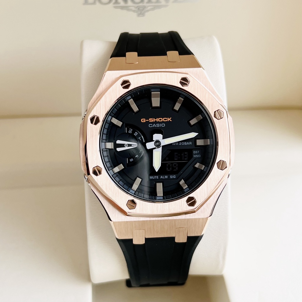 Đồng hồ nam dây Nhựa Casio G Shock GA 2100 Custom Royal Rose