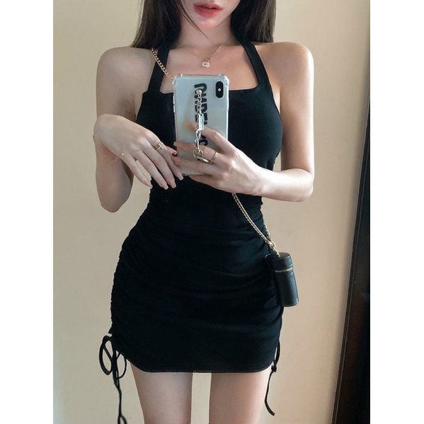 Đầm body dây rút hở lưng-alohashop91