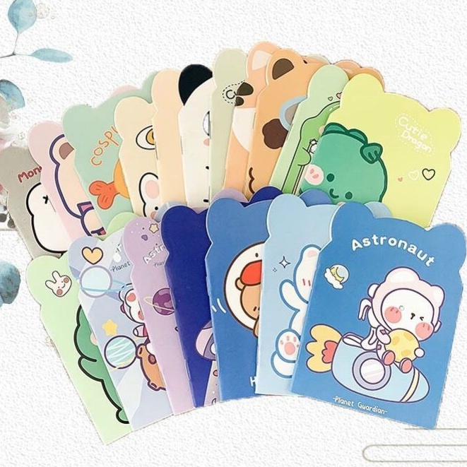 Sổ mini tai mèo, gấu hoạ tiết dễ thương