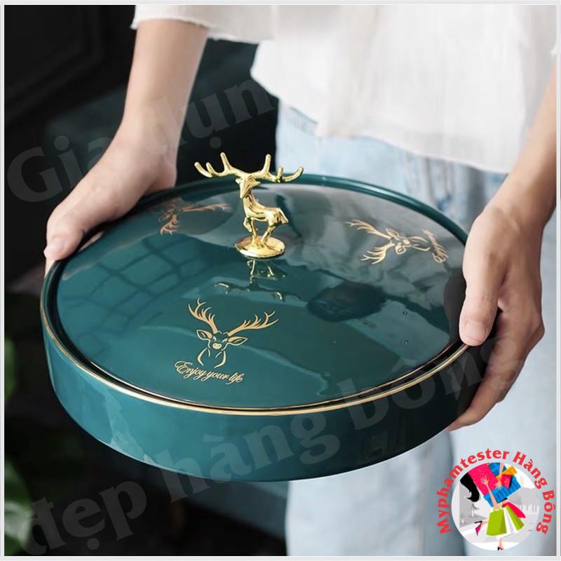 Mứt sứ nắp tròn lục ngọc bảo hàng cao cấp