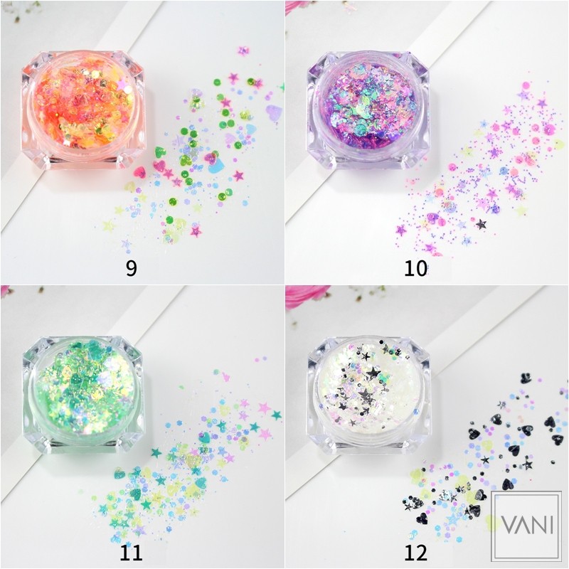 [ 24 MẪU ] NHŨ MẮT KIM TUYẾT KIRA GLITTER SẴN KEO ( BẢNG 1 ) | BigBuy360 - bigbuy360.vn