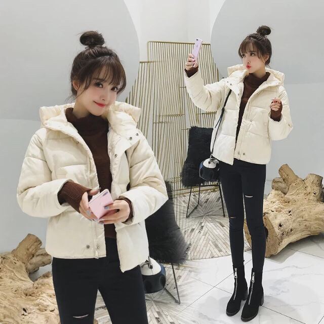 Áo phao nữ túi chéo ulzzang (Hàng Quảng Châu) - Loại1