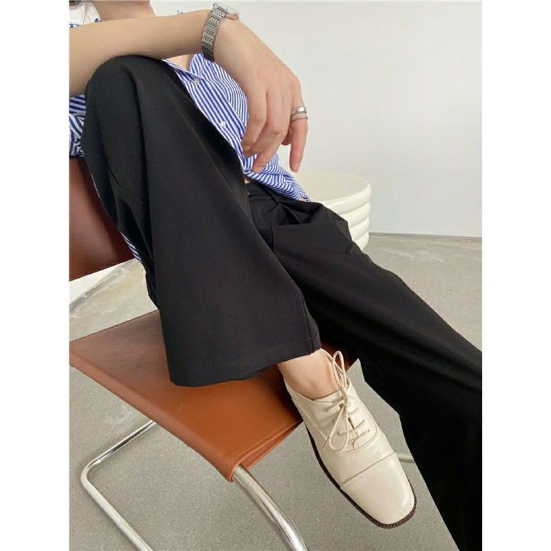 Giày oxford nữ da dê đế gỗ da cực mềm vintage - Có ảnh thật