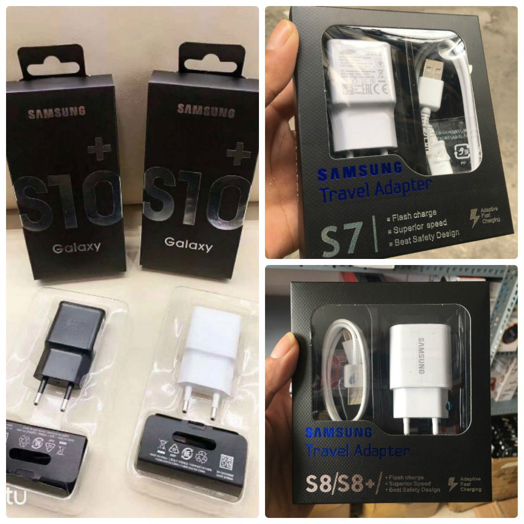 BỘ SẠC NHANH SAMSUNG S7, S8, S10+ (MICRO USB, TYPE-C) ZIN LK - TẶNG KÈM CÁP [GIÁ SỈ]