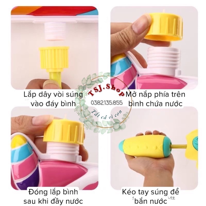 [QUÀ TẶNG 20K] Balo súng nước cho bé, đồ chơi súng nước balo cho bé