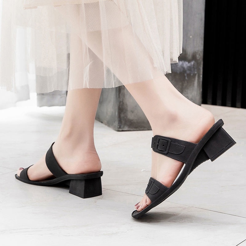Dép Sandal Cao Gót Dày Vừa Không Trượt Chống Nước Thời Trang Đi Biển