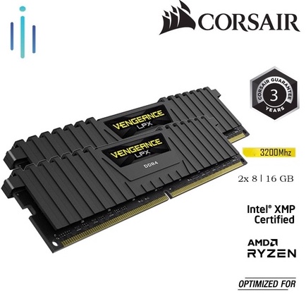 RAM PC CORSAIR VENGEANCE LPX 16GB DDR4 2x8G 3200MHz CMK16GX4M2E3200C16