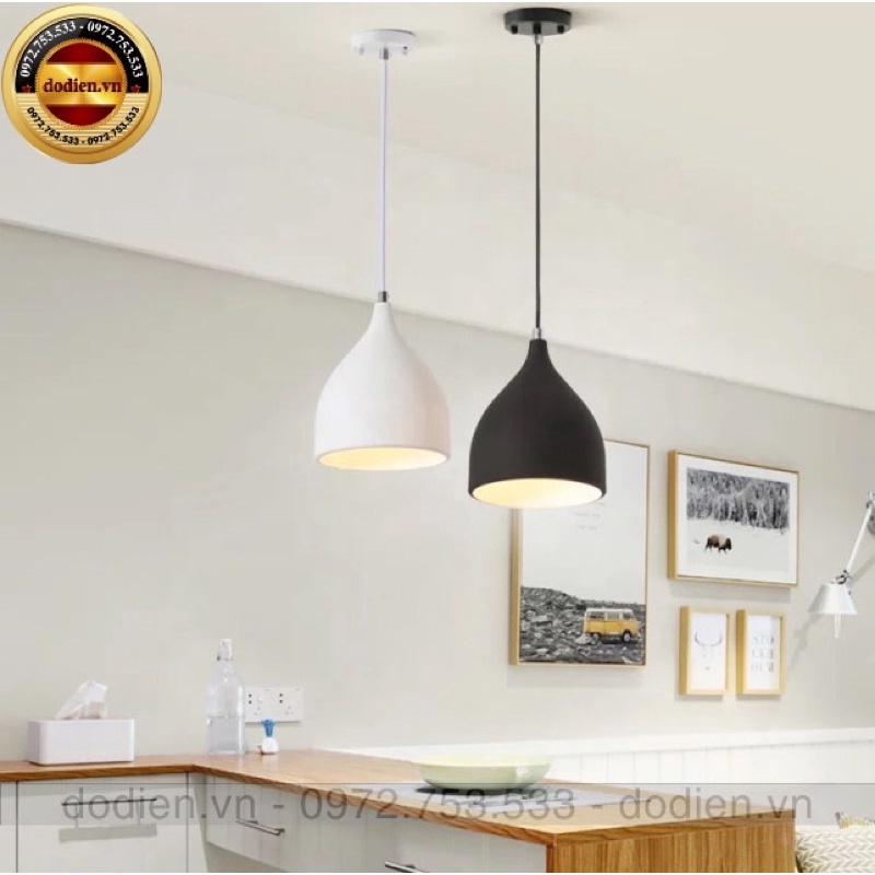 Bộ đèn thả 3 đèn giọt nước cho bàn ăn,nhà bếp quầy bar kèm bóng