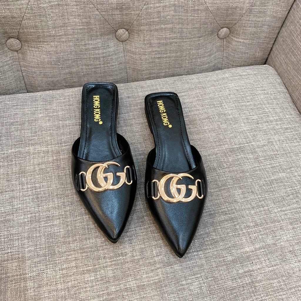 Dép sục khóa xích mũi nhọn sang trọng,lịch sự size 36/39