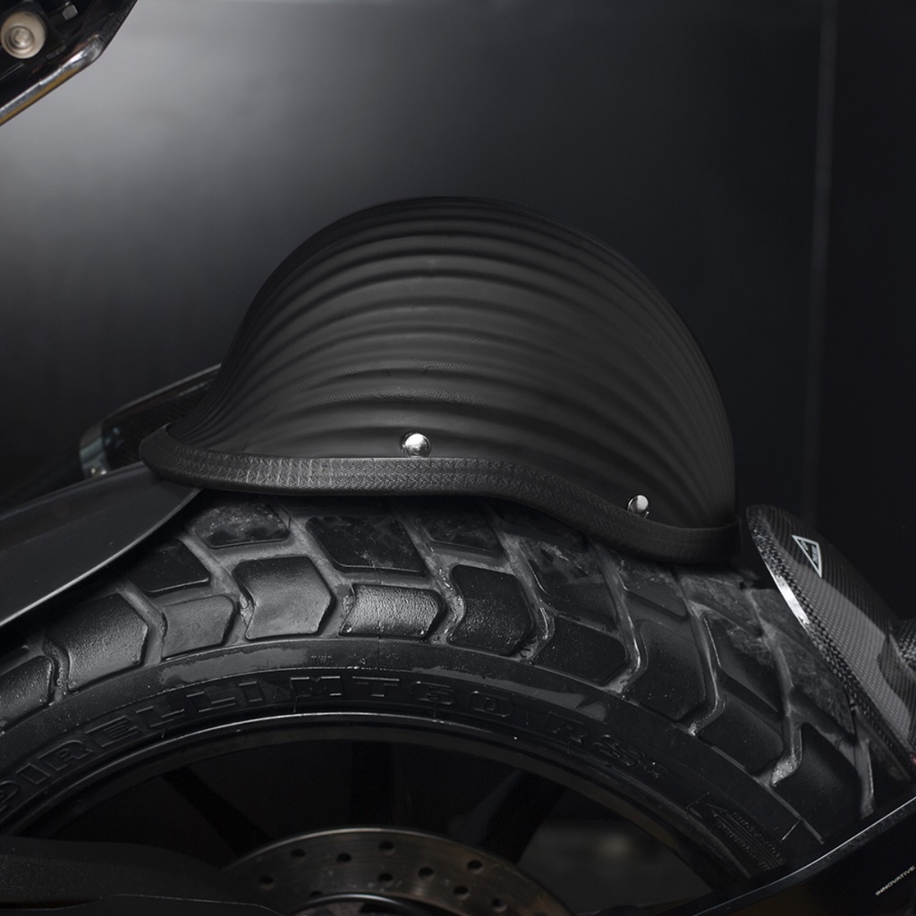 Mũ bảo hiểm nửa đầu vỏ sò, mũ sò hàng chính hãng cao cấp màu đen nhám