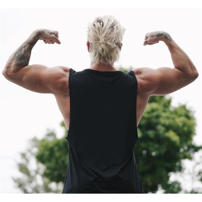 Áo thun ba lỗ in chữ đơn giản phong cách năng động trẻ trung