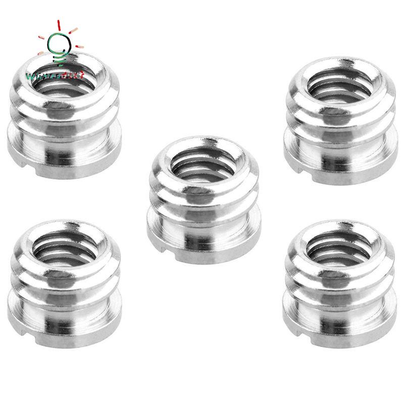 Set 5 đầu chuyển đổi ốc vít 1/4 inch sang 3/8 inch cho giá đỡ máy ảnh DSLR
