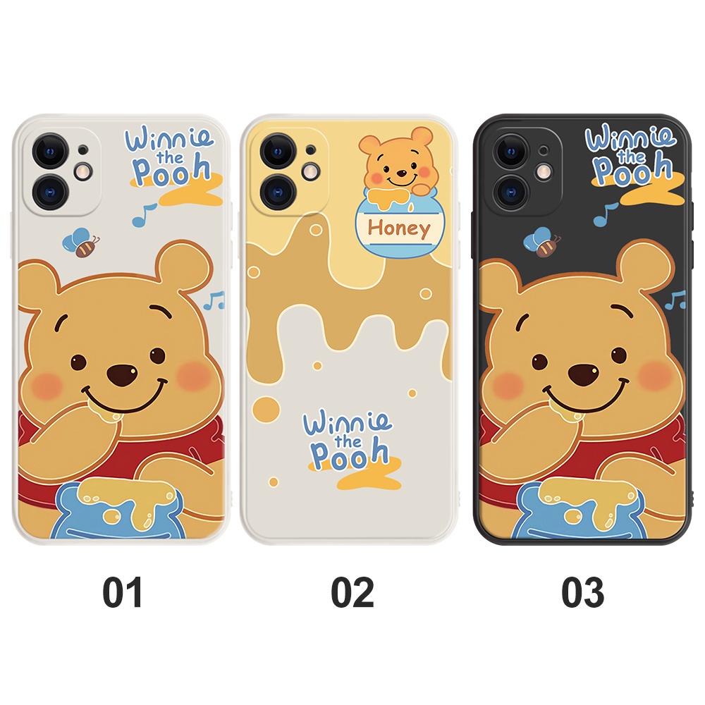 Ốp Điện Thoại Chống Rơi Họa Tiết Gấu Pooh Cho Samsung Galaxy A7 2018 A50 A30S A50S A30 A20 M10S A10S M01S