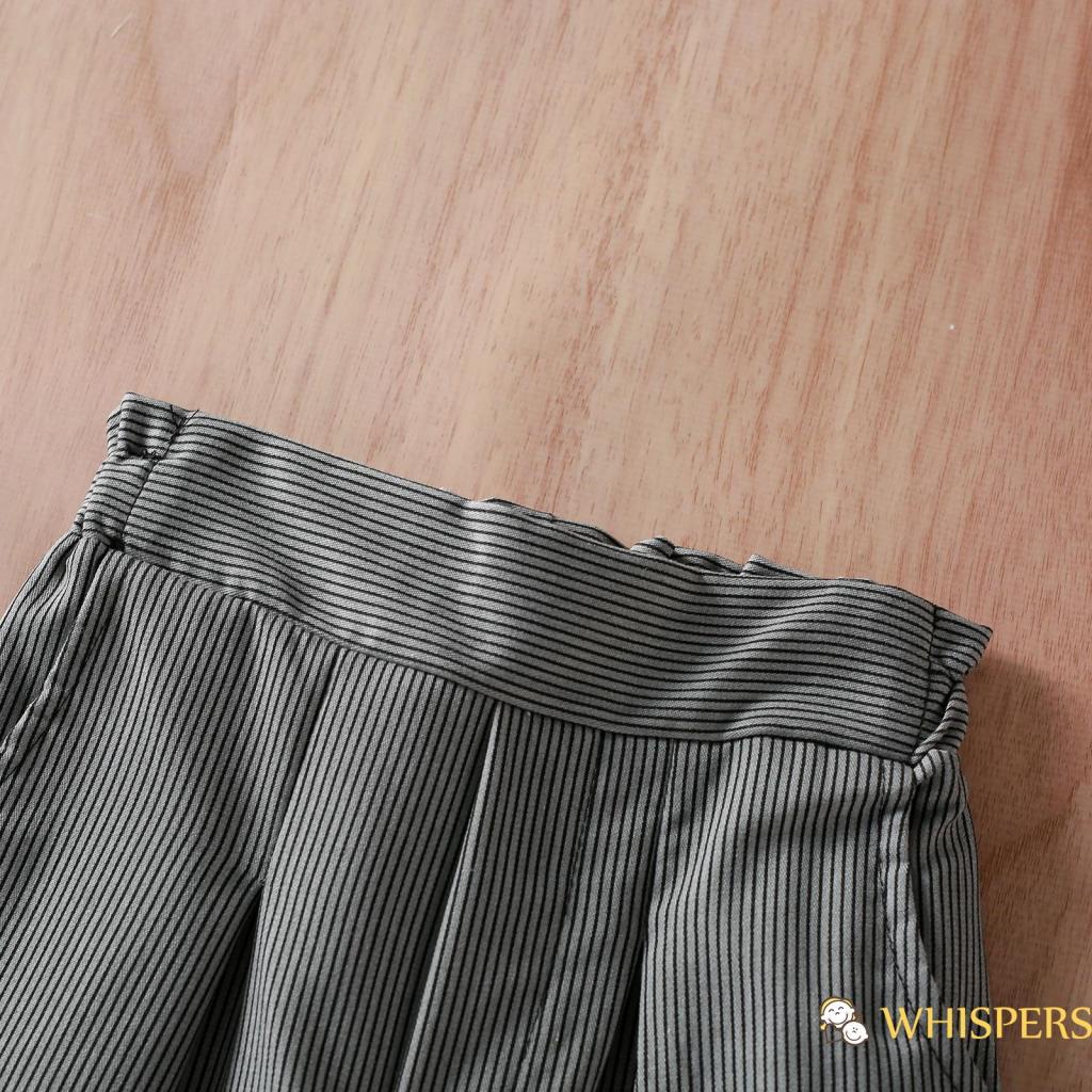 WHISPERS-Baby Girl´s Suit Sleeveless High Neck Tops + Stripe High Waist Wide-Leg Pants