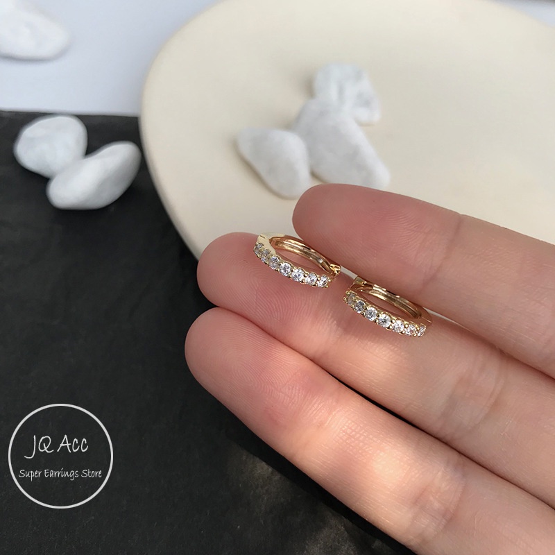 Khuyên Tai Tròn Bộ Khuyên Tai Tròn 14K Zircon Không Gây Dị Ứng Thời Trang Cho Nữ