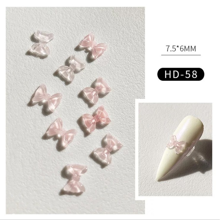 Hạt nơ màu pastel đính móng xinh xắn cho nữ (1 hạt - bảng số 1)