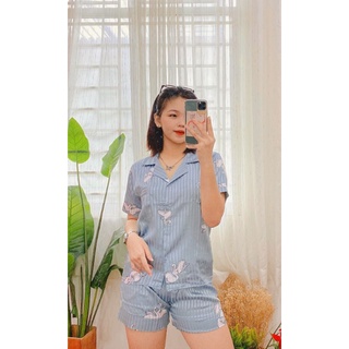 Đồ bộ đùi lụa gấm hình thật