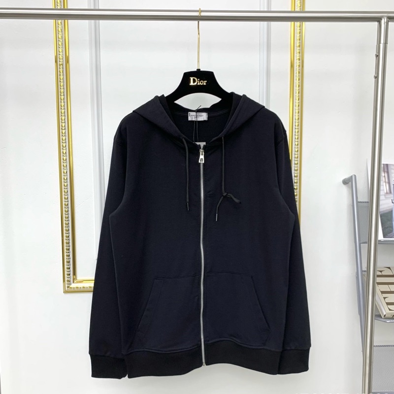 Áo Khoác Hoodie Nỉ Khoá Nam Nữ Mũ Thêu Chữ Ce.line Da Trắng Chất Nỉ Chân Cua Cực Sang