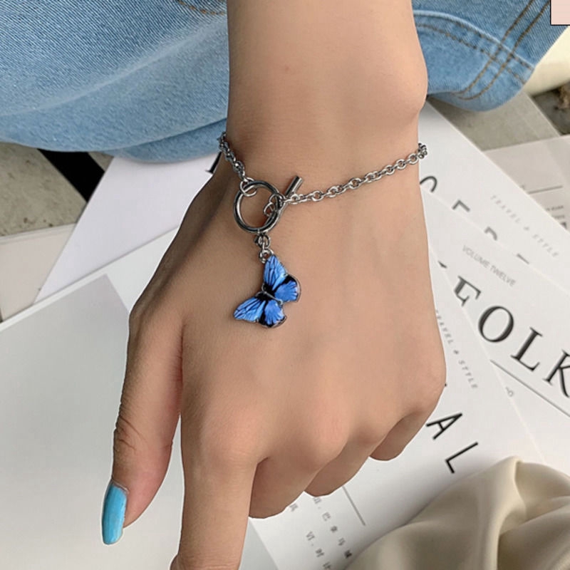 Vòng tay thiết kế hình bướm xinh xắn phong cách Hàn Quốc