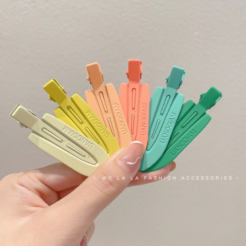 Kẹp Tóc Mái Bằng Kim Loại Nhiều Màu Sắc Phong Cách Hàn Quốc Dễ Thương Dành Cho Nữ