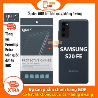 Ốp Samsung S20 FE hãng Gor cao cấp, ốp trong suốt, cực dẻo, mỏng, siêu nhẹ, mỏng 0.4mm, không ố vàng
