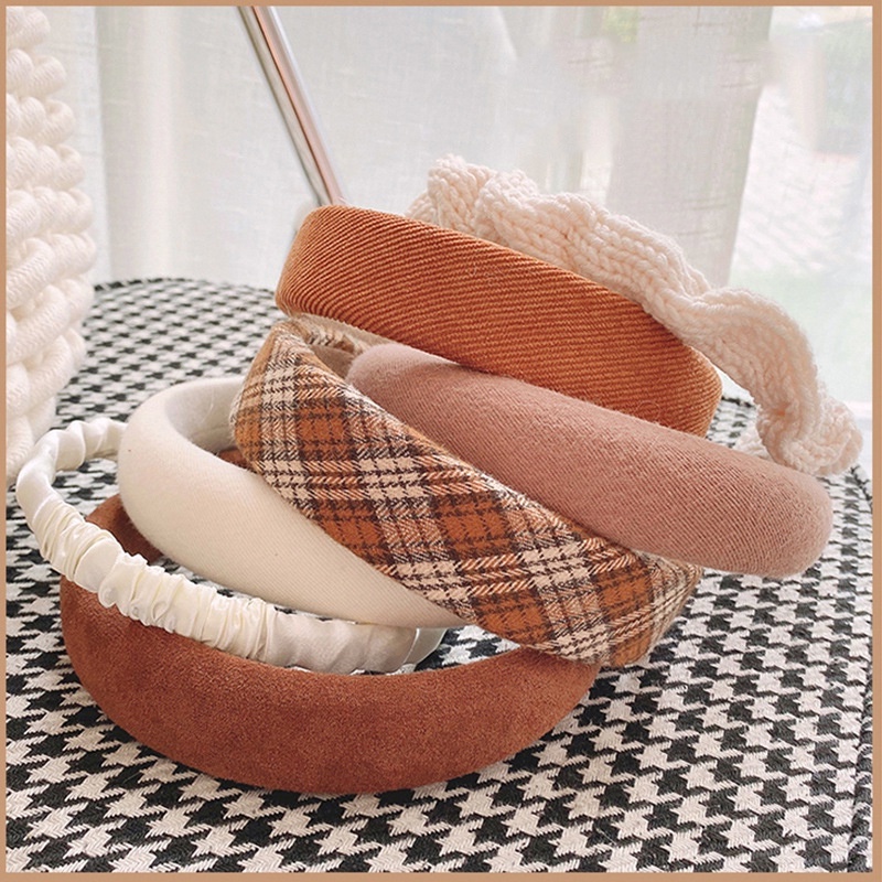 Băng Đô Vải Màu Trơn Thời Trang Xu Hướng Hàn Quốc