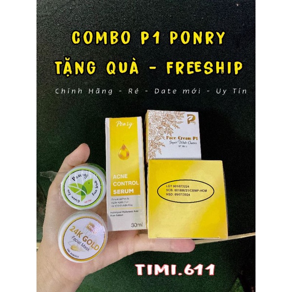 PONRY FACE CREAM P1 - CHÍNH HÃNG - HOÀN XU - FREESHIP