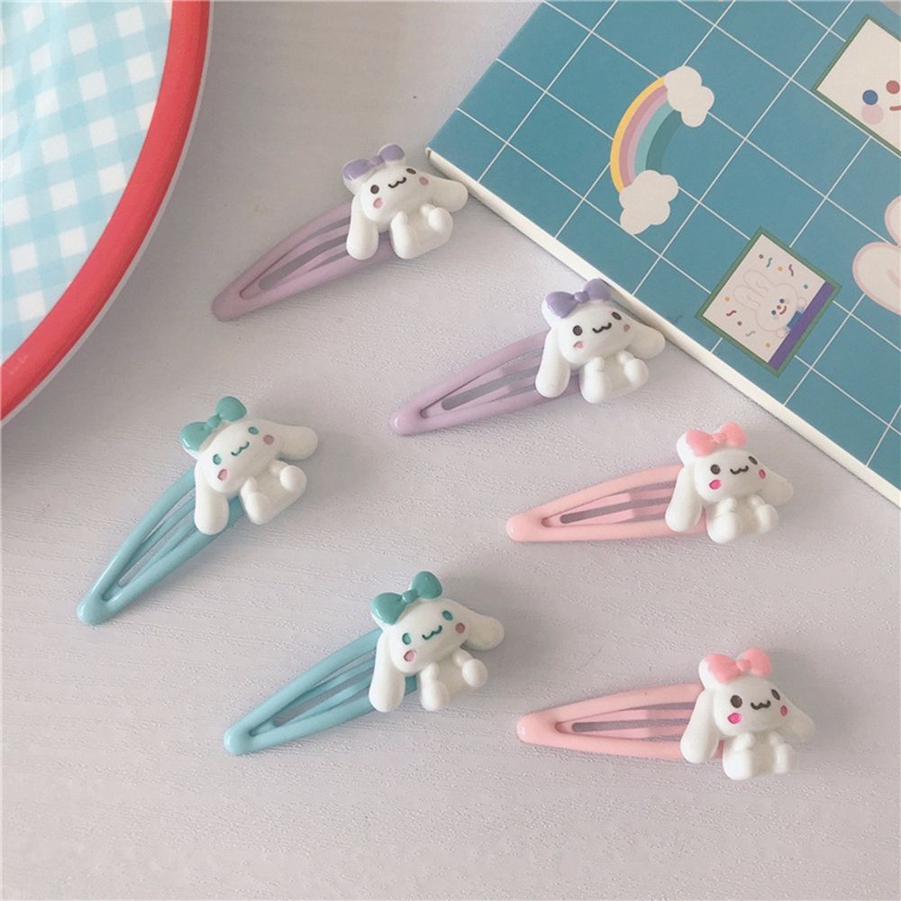 Kẹp tóc hình búp bê hoạt hình bằng nhựa resin phong cách Hàn Quốc đáng yêu cho nữ