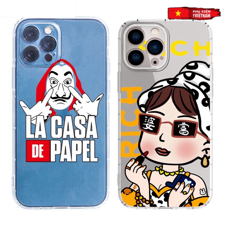 Ốp lưng iphone 6, 6s plus, 7 8 Plus, X, XS, XR, XSMAX, 11, 12, 13 PROMAX TRONG SUỐT QUY TỘC PKVN