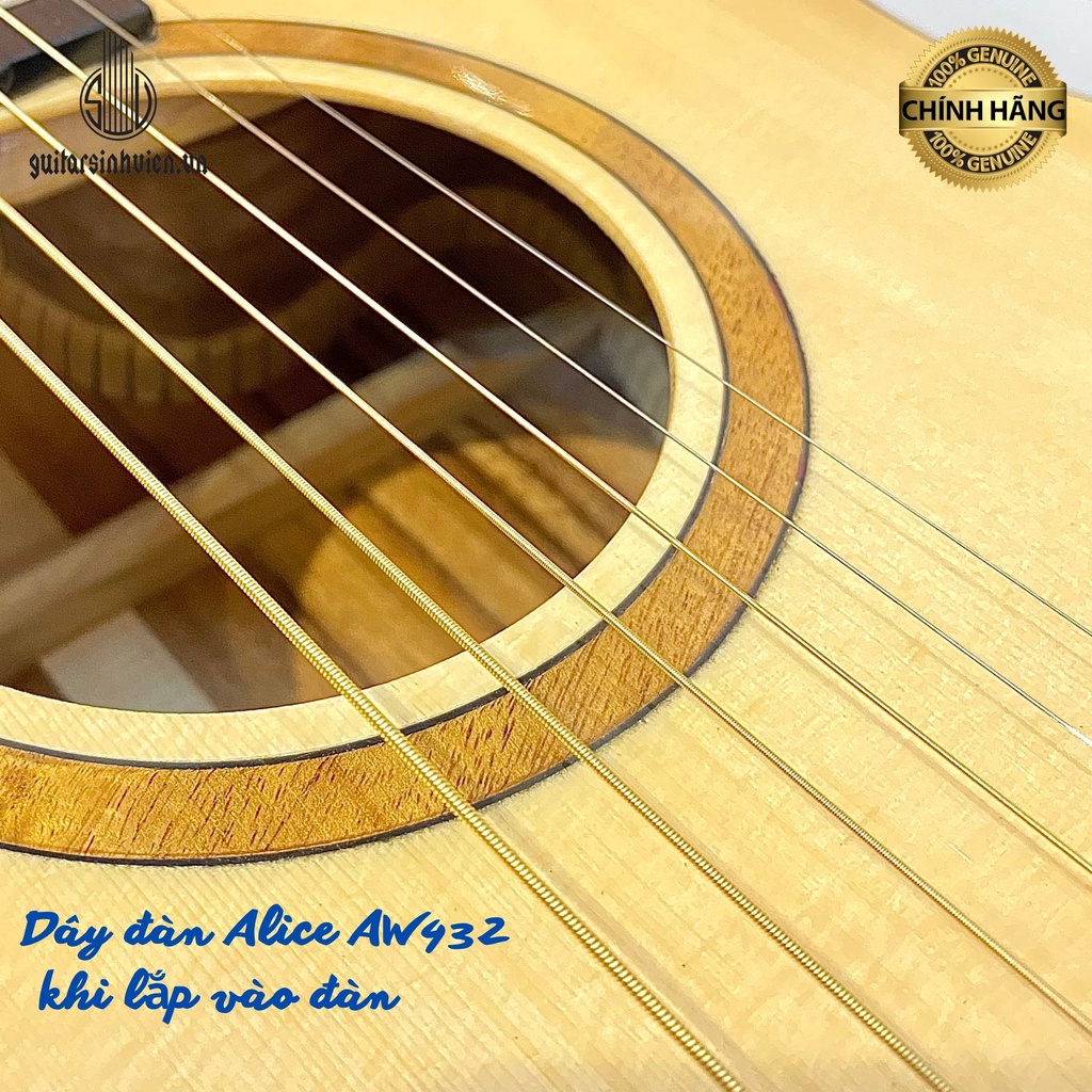 Dây Đàn Guitar Acoustic Chính Hãng Alice A406 - AW432 - AW436 - AWR47 - Da'addario EJ13 - D'addario EJ26