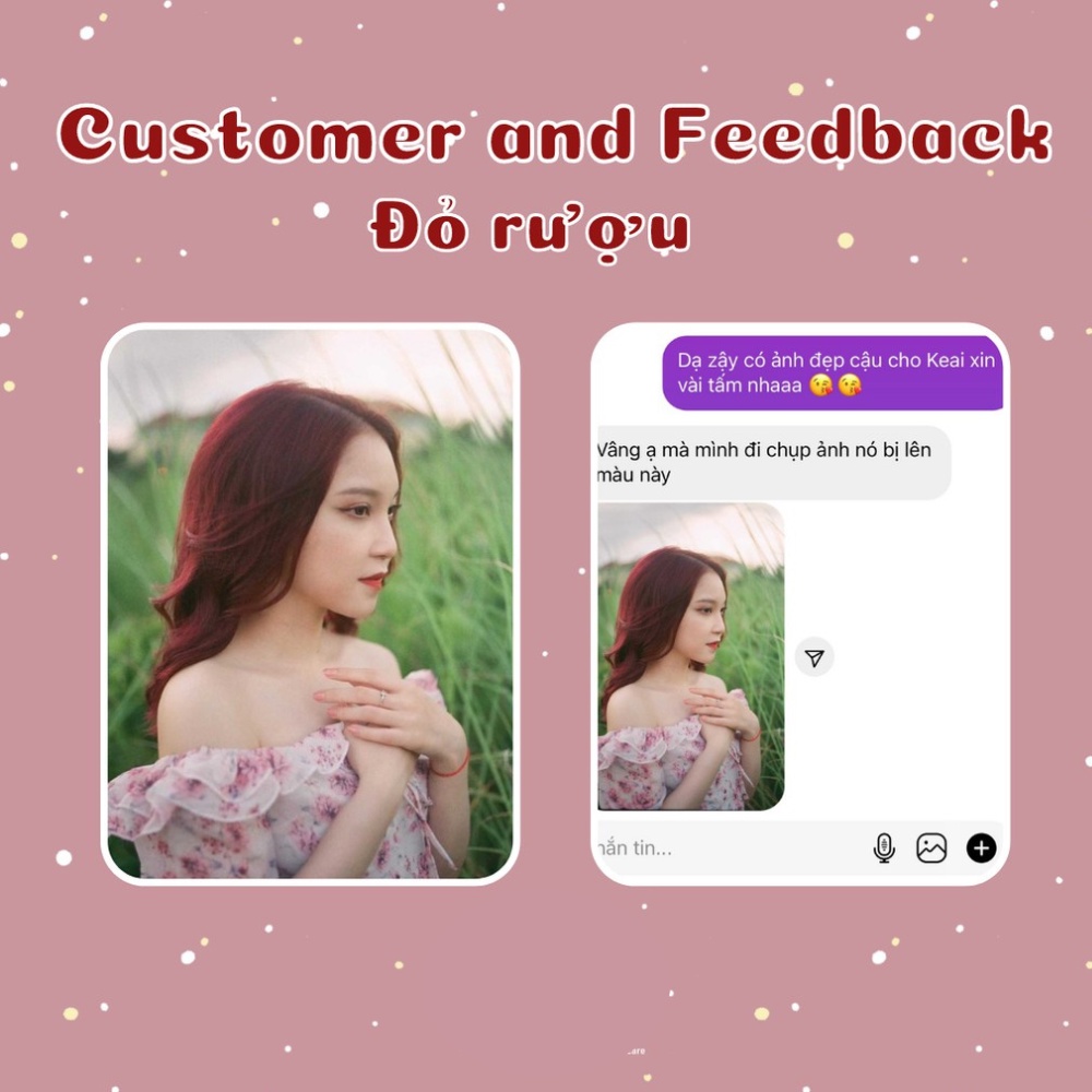 Thuốc Nhuộm Tóc ĐỎ RƯỢU VANG Tặng Oxy Trợ Nhuộm Găng Tay Mũ Chùm Kenzii Lên Từ Tone 4