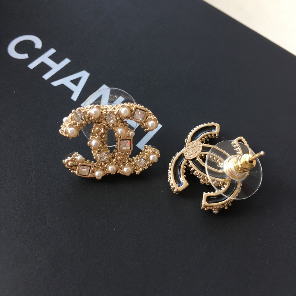 Khuyên Tai Chữ C Mạ Bạc 925 Thời Trang Dành Cho Nữ