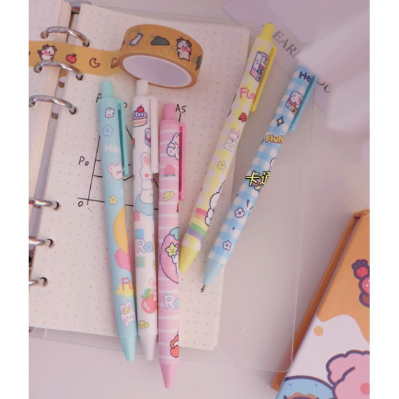 bút gấu thỏ lông xù milky joy BBB16 mèo thỏ cà rốt dẹt bút hoạt hình dễ thương kute