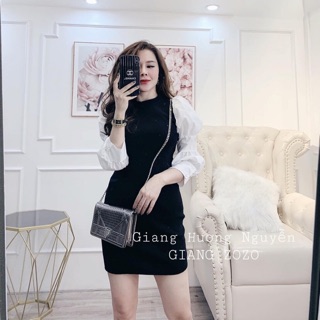 Váy body len phối tay bồng loại đẹp