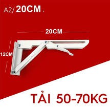 Eke rút gấp gọn, bản lề gấp thông minh chữ K dài 20, 25, 30, 35, 40 cm (bộ 2 cái) kèm ốc vít