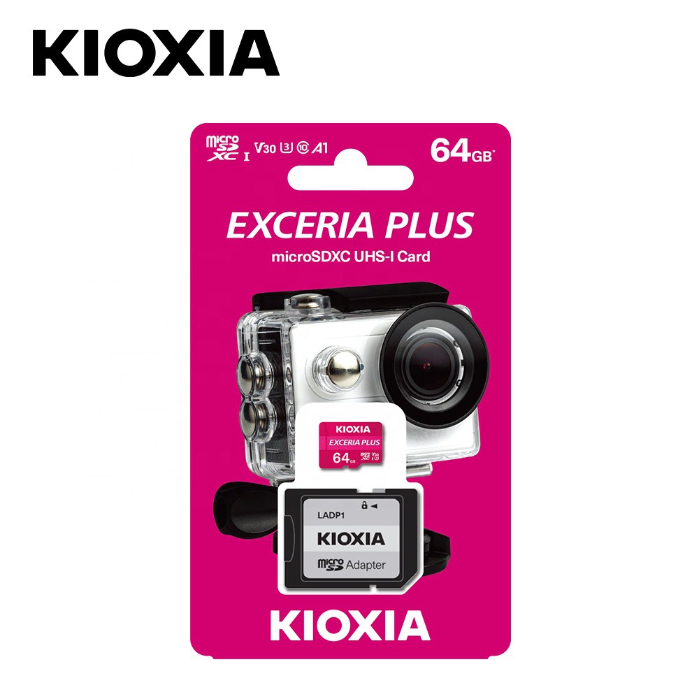 Thẻ nhớ MicroSDXC Kioxia Exceria Plus 64GB U3 4K V30 A1 R100MB/s W65MB/s (Tím)