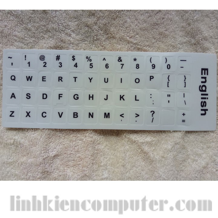 Dán phím ngôn ngữ Tiếng Anh dùng cho bàn phím bị bóng, phím song ngữ