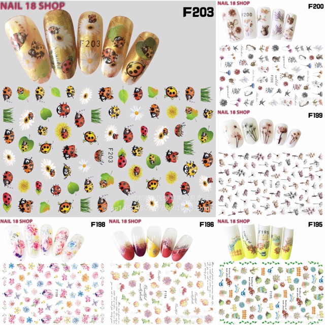 Sticker trang trí móng chuỗi F195-204