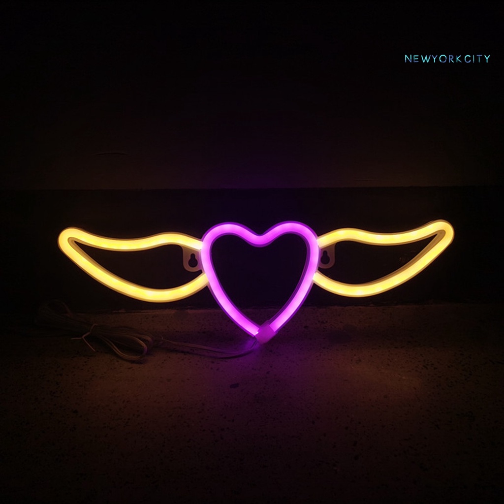 Đèn Neon Hình Trái Tim Nhiều Màu Sắc Dùng Làm Quà Tặng Valentine