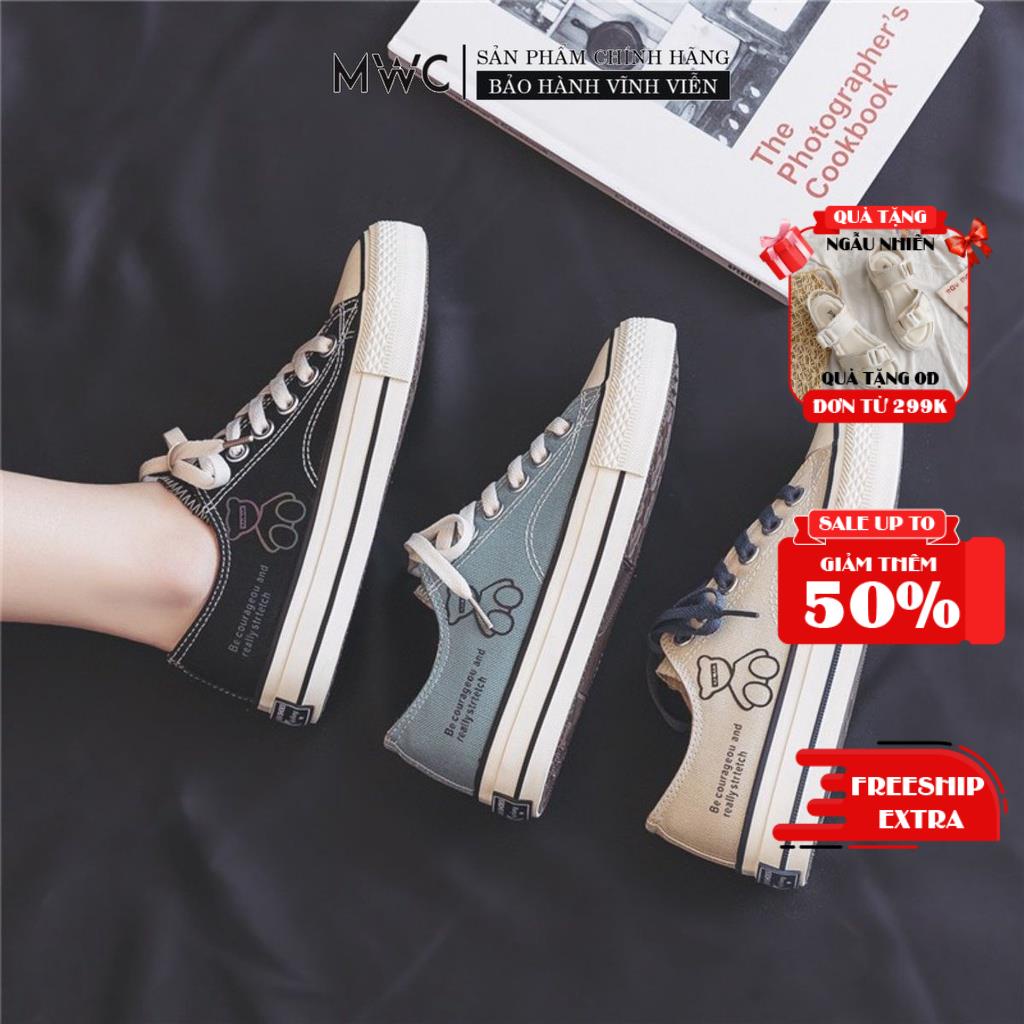 [Mã SKAMFS114M giảm 10% đơn 100K] Giày thể thao nữ MWC giày sneaker nữ vải in hình cute đế bằng năng động NUTT - 0545