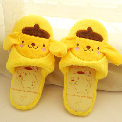 Melody Kuromi KT  Anime Women's Slippers Cartoon Winter Warm Indoor Shoes Home Plush Slipper Bedroom Gifts