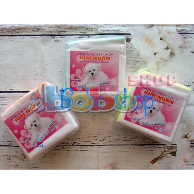 Gói Khăn Sữa Nhật 5 Lớp Siêu Thấm Hút Con Chó Trắng Cuốn Biên 30x30cm