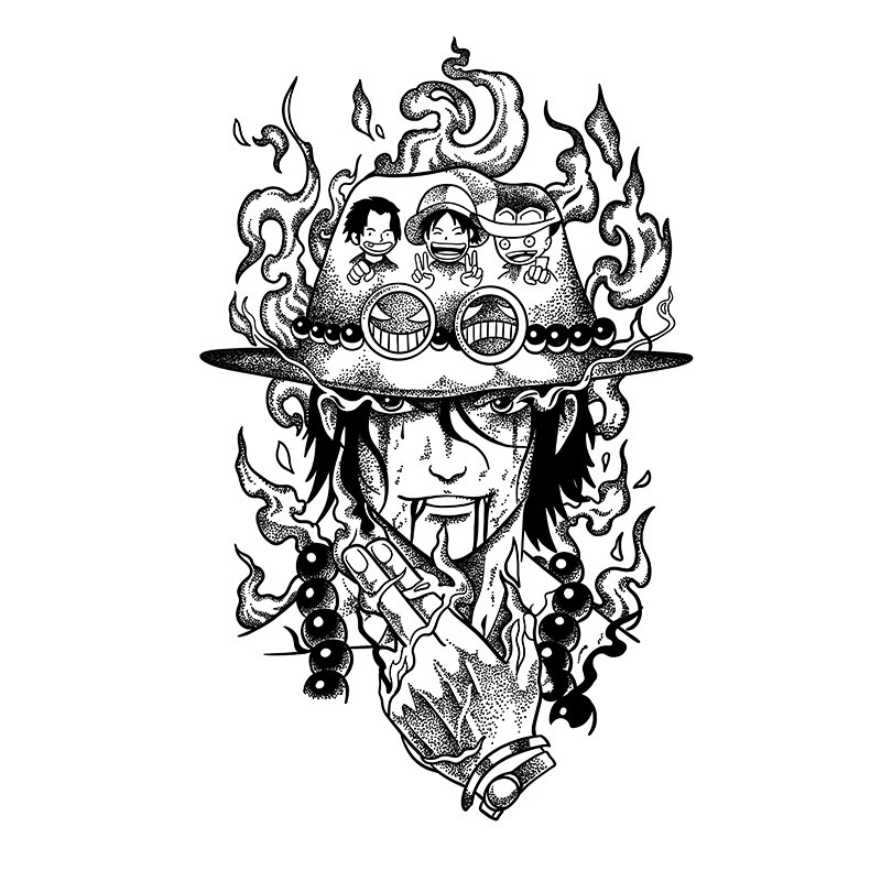Hình Xăm Dán Tạm Thời Trong One Piece 15 Ngày Chống Thấm Nước