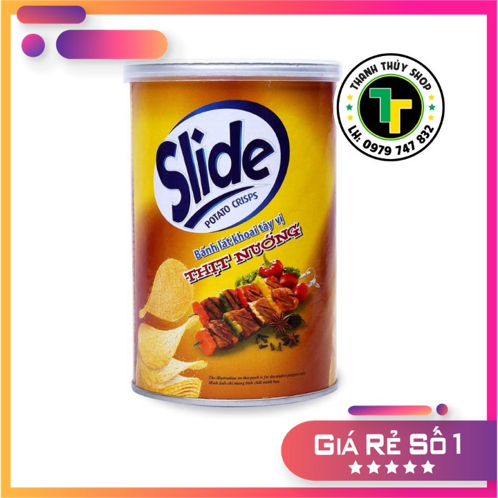 Combo 04 hủ Khoai tây ống Slide nhiều vị chọn ngẫu nhiên giòn rụm vị siêu ngon ăn mãi còn thèm loại 90g