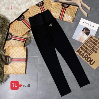 Quần Legging Prada Cạp cao Gel bụng