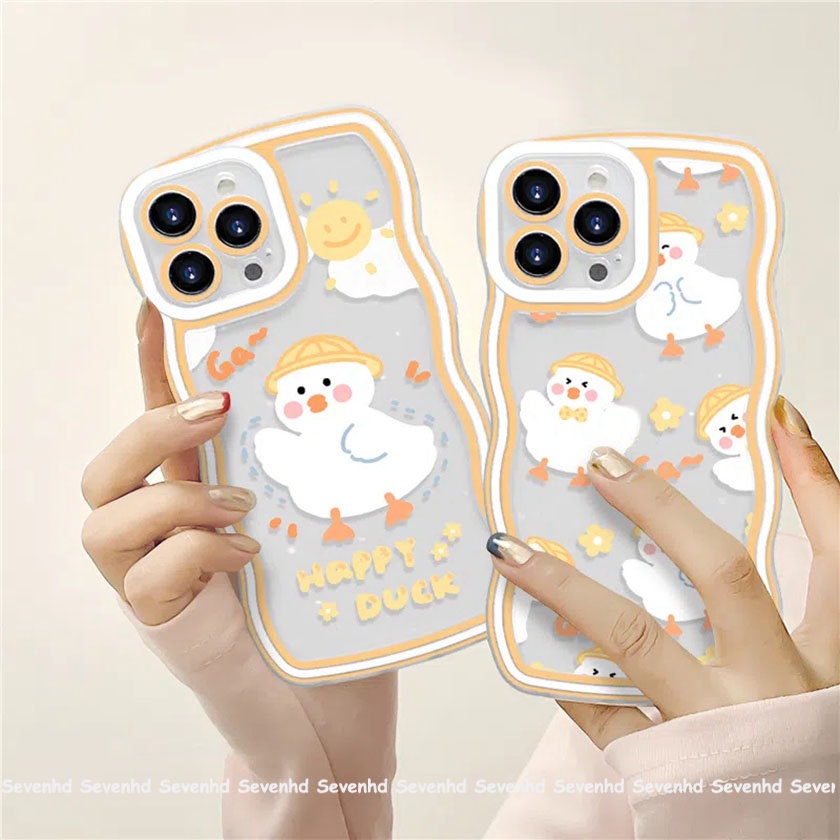 Ốp Điện Thoại Mềm Họa Tiết Vịt Hoạt Hình Dễ Thương Cho iPhone 14 13 12 11 Pro Max Xs Max Xr X 7 8 6 6s Plus