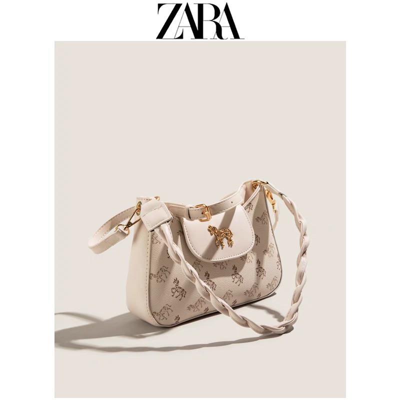 TÚI XÁCH ZARA HỌA TIẾT HOA VĂN SANG TRỌNG