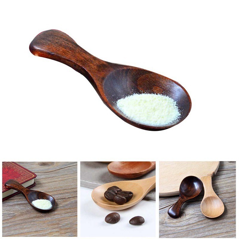 Muỗng gỗ mini múc mật ong/cà phê/muối/đường dễ thương dành cho trẻ em